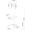 Techly Trolley Floor Stand LCD/LED/Plasma 23 inch-55 inch, 58.4 cm (23 inch), 139.7 cm (55 inch), 50 x 50 mm, 400 x 400 mm, -15 - 15°, Must