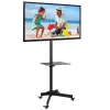 Techly Trolley Floor Stand LCD/LED/Plasma 23 inch-55 inch, 58.4 cm (23 inch), 139.7 cm (55 inch), 50 x 50 mm, 400 x 400 mm, -15 - 15°, Must