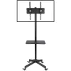 Techly Trolley Floor Stand LCD/LED/Plasma 23 inch-55 inch, 58.4 cm (23 inch), 139.7 cm (55 inch), 50 x 50 mm, 400 x 400 mm, -15 - 15°, Must