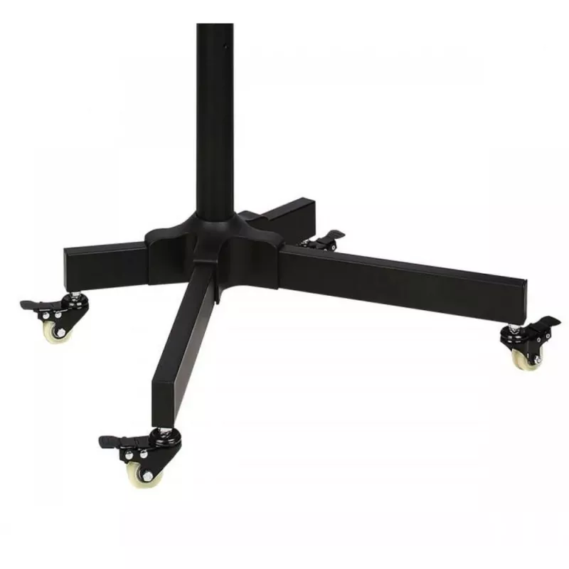 Techly Trolley Floor Stand LCD/LED/Plasma 23 inch-55 inch, 58.4 cm (23 inch), 139.7 cm (55 inch), 50 x 50 mm, 400 x 400 mm, -15 - 15°, Must