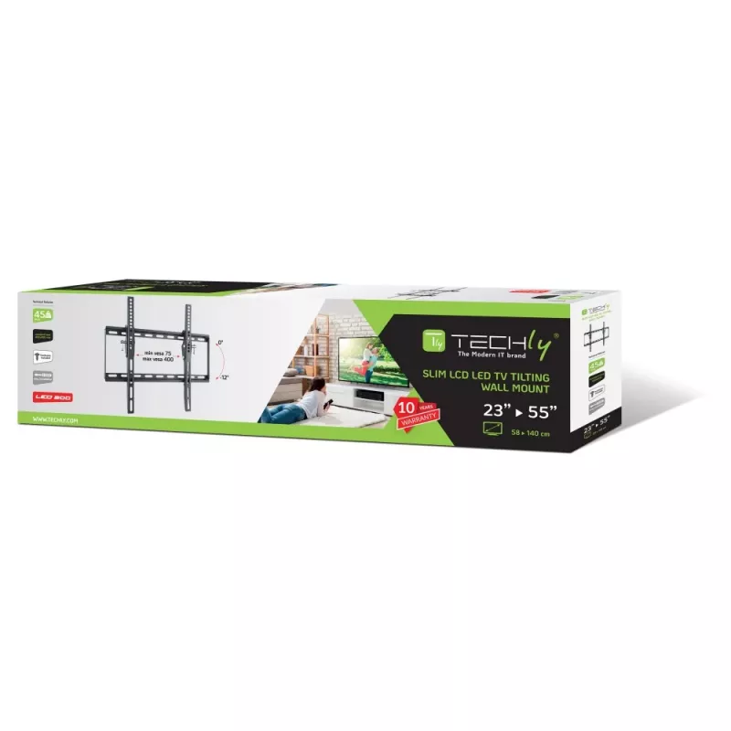 Techly Tilt Wall Mount for LED LCD TV 23-55 Must” ICA-PLB 161M
