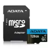 MicroSDXC välkmälu ADATA 128 GB UHS‑I Class 10 — 85 MB/s lugemine, 25 MB/s kirjutamine, veekindel, SD-adapteriga