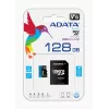 MicroSDXC välkmälu ADATA 128 GB UHS‑I Class 10 — 85 MB/s lugemine, 25 MB/s kirjutamine, veekindel, SD-adapteriga