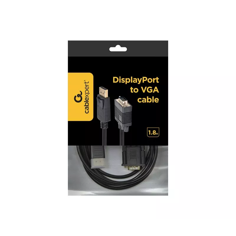 GEMBIRD DisplayPort–VGA adapterkaabel 2,0 m, must