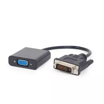 Video kaabli adapter Gembird DVI-D (isane) VGA-le (emane) 0,2 m, must