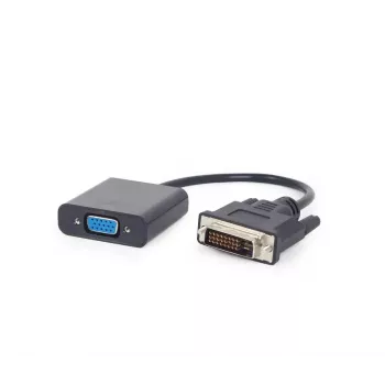 Video kaabli adapter Gembird DVI-D (isane) VGA-le (emane) 0,2 m, must