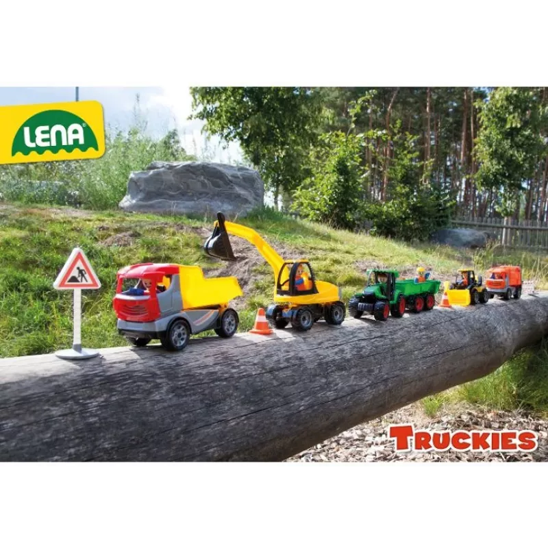 Lena Truckies Traktor, Traktor, 2 a, Plastik, Must, Roheline