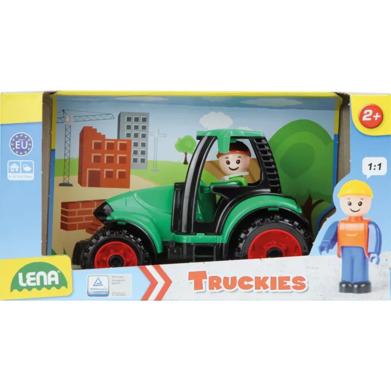 Lena Truckies Traktor, Traktor, 2 a, Plastik, Must, Roheline