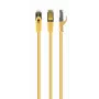 GEMBIRD harukaabel - CAT6A - S/FTP - LSZH - 25 cm - kollane