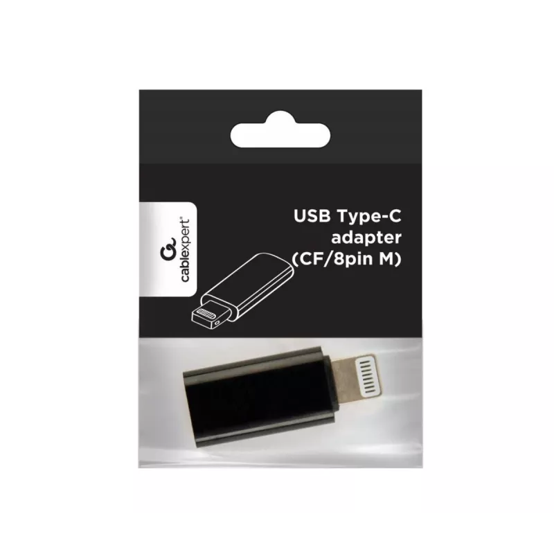 Gembird A-USB-CF8PM-01 kaabel soomuundur USB USB-C 8-kontaktiline Iphoni jaoks Must