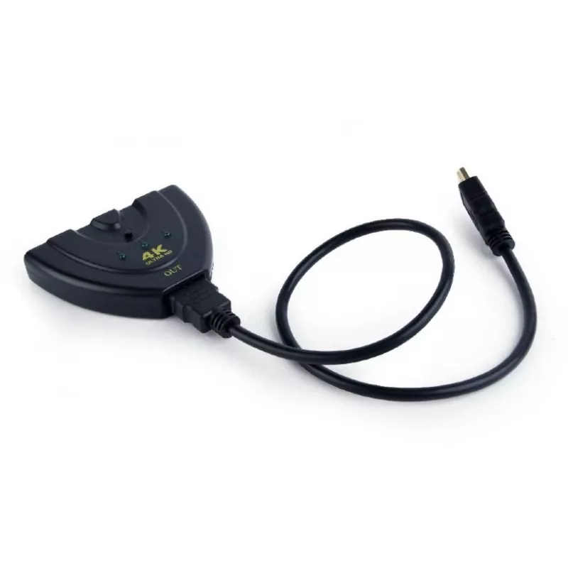 HDMI liidese jaotur Gembird DSW-HDMI-35 — 3 porti, HDMI, 0,5 m kaabel, must