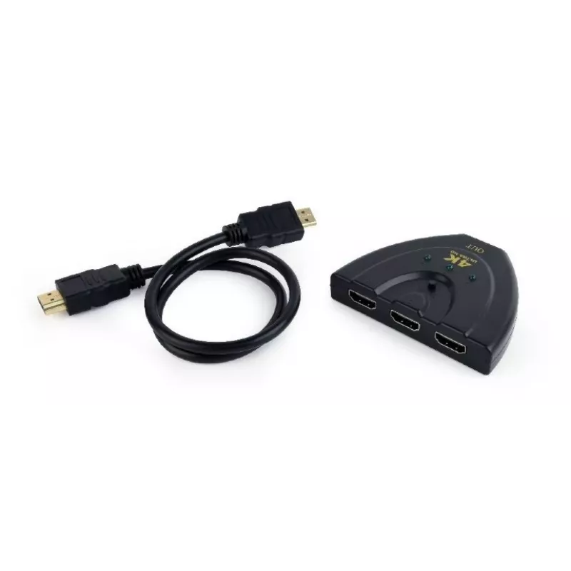 HDMI liidese jaotur Gembird DSW-HDMI-35 — 3 porti, HDMI, 0,5 m kaabel, must