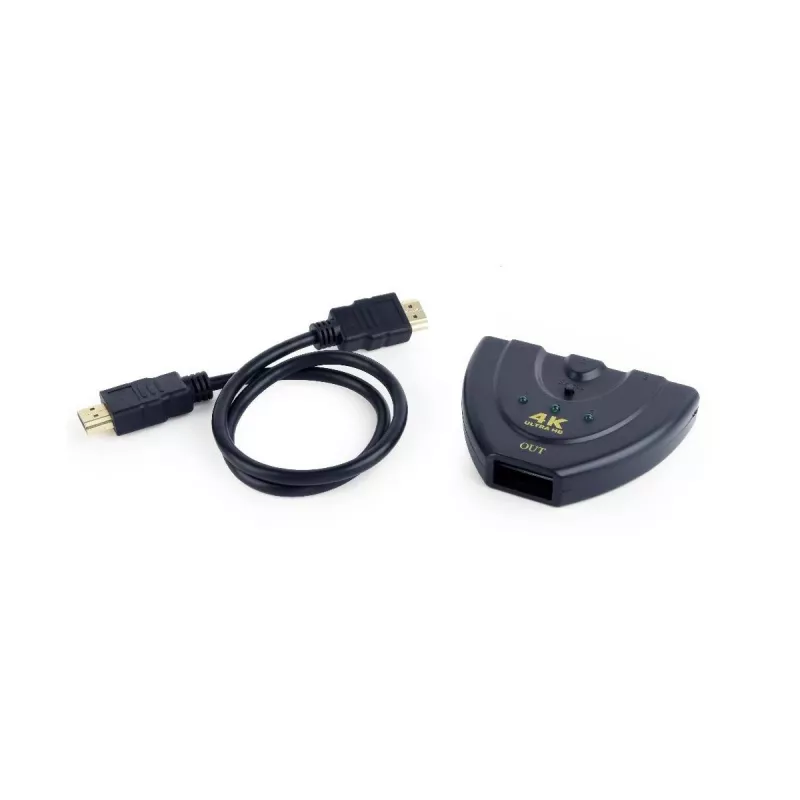HDMI liidese jaotur Gembird DSW-HDMI-35 — 3 porti, HDMI, 0,5 m kaabel, must