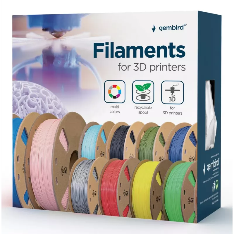 GEMBIRD ABS filament - punane - 1,75 mm - 1 kg