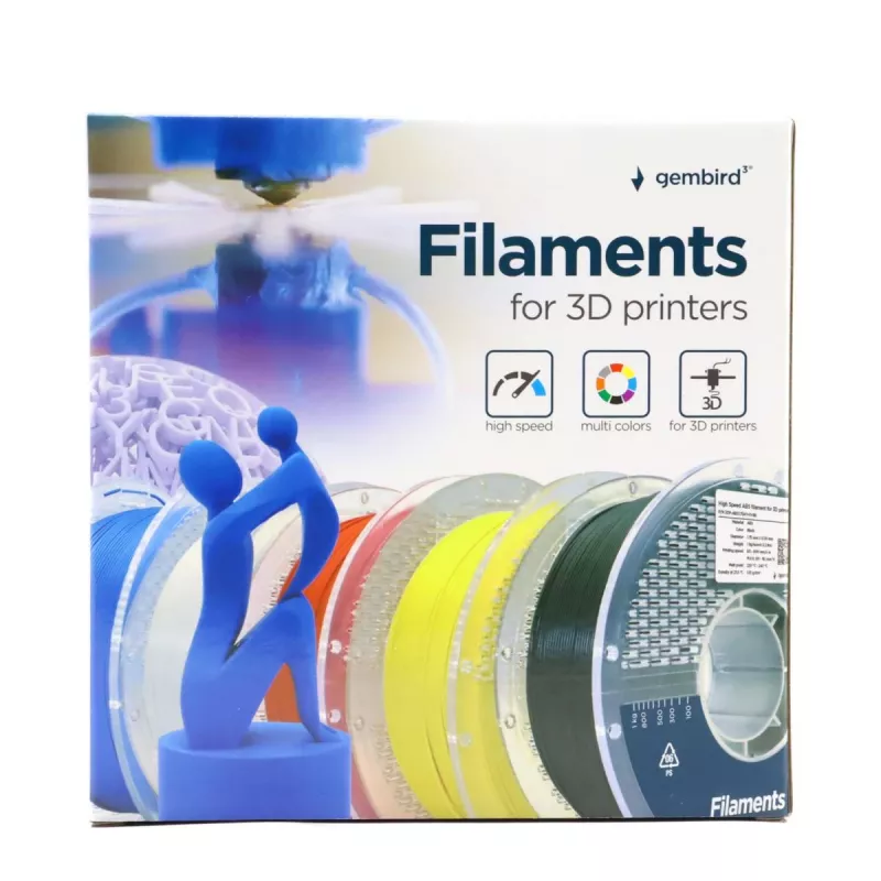 3D-printimismaterjal Gembird 3DP-ABS1.75-01-B ABS Meresinine 1 kg
