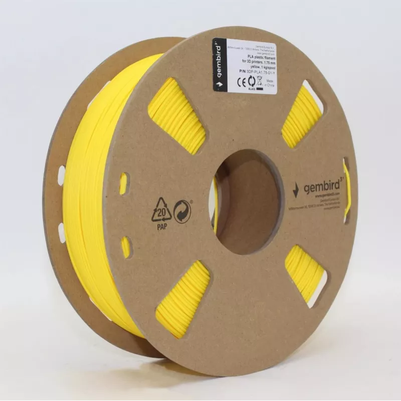 GEMBIRD PLA kollane, 1,75 mm, 1 kg