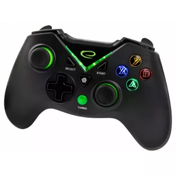 Juhtmevaba mängupult ESPERANZA EGG112K 2,4 GHz, PC-le ja PS3-le, USB-vastuvõtja, must, 12 nuppu, analoogkangid