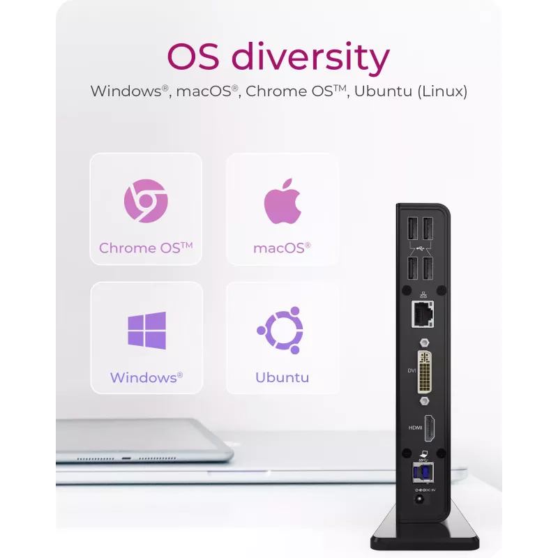 ICY BOX IB-DK2241AC Juhtmega USB 3.2 Gen 1 (3.1 Gen 1) Type-A Must