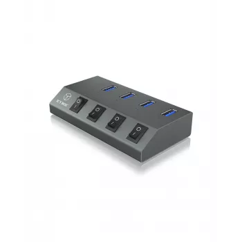 ICY BOX IB-HUB1405 USB 3.2 Gen 1 (3.1 Gen 1) Type-B 5000 Mbit/s Antratsiit