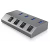 ICY BOX IB-HUB1405 USB 3.2 Gen 1 (3.1 Gen 1) Type-B 5000 Mbit/s Antratsiit