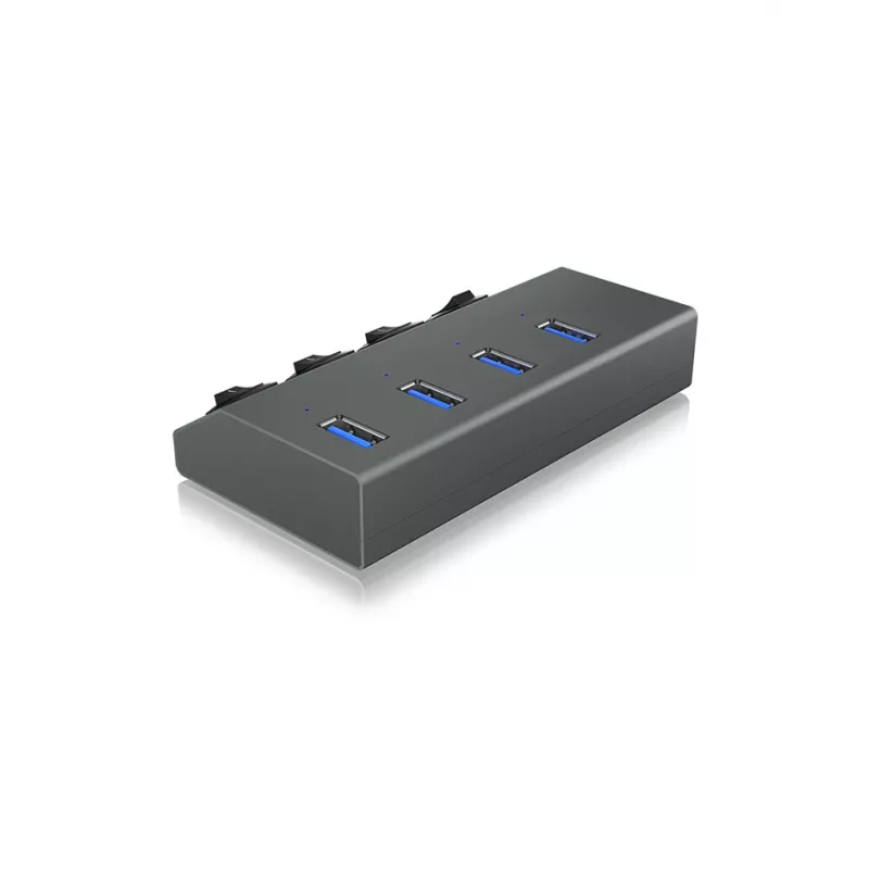 ICY BOX IB-HUB1405 USB 3.2 Gen 1 (3.1 Gen 1) Type-B 5000 Mbit/s Antratsiit