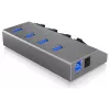 ICY BOX IB-HUB1405 USB 3.2 Gen 1 (3.1 Gen 1) Type-B 5000 Mbit/s Antratsiit