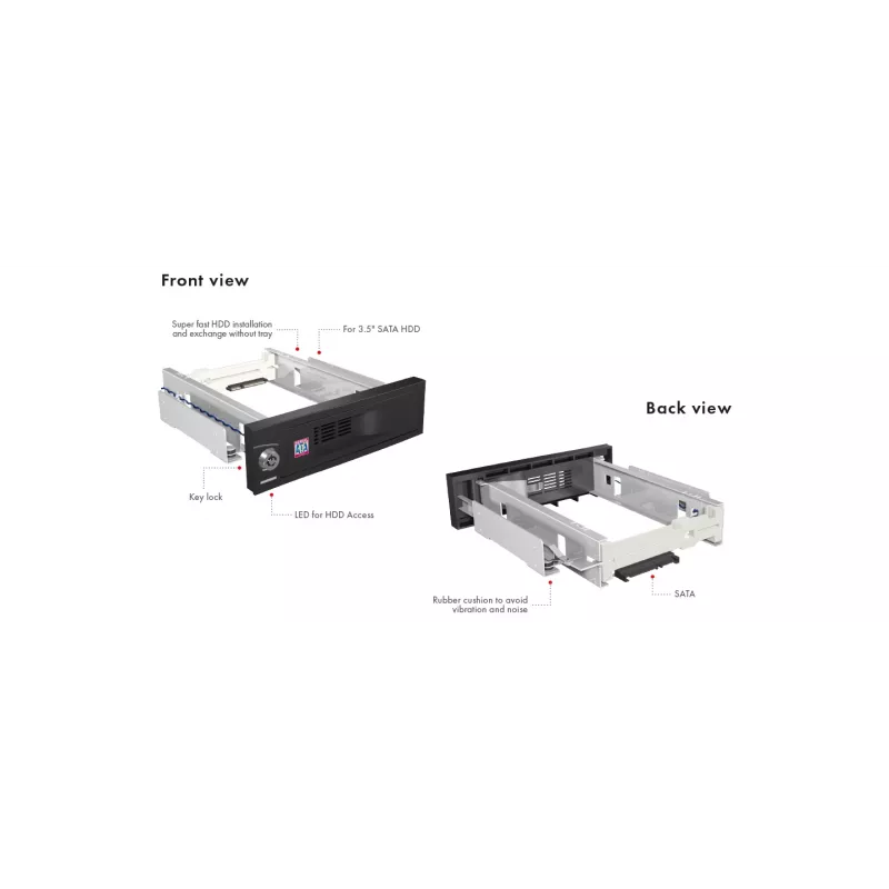 ICY BOX IB-168SK-B 13.3 cm (5.25 tolli) kandepaneel, must