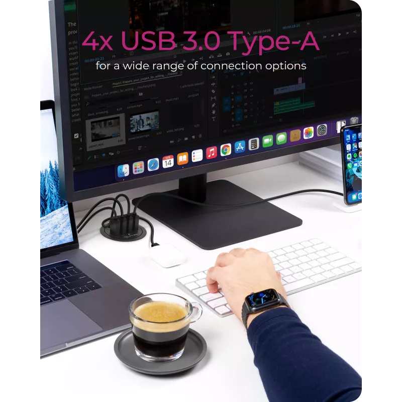 ICY BOX IB-HUB1403 USB 3.2 Gen 1 (3.1 Gen 1) Type-A 5000 Mbit/s Must