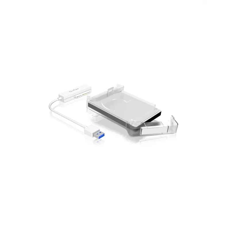 ICY BOX IB-AC703-U3 HDD/SSD-korpus Valge 2.5 tolli