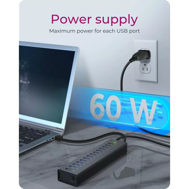 ICY BOX IB-AC6113 USB 3.2 Gen 1 (3.1 Gen 1) Type-B 5000 Mbit/s Must