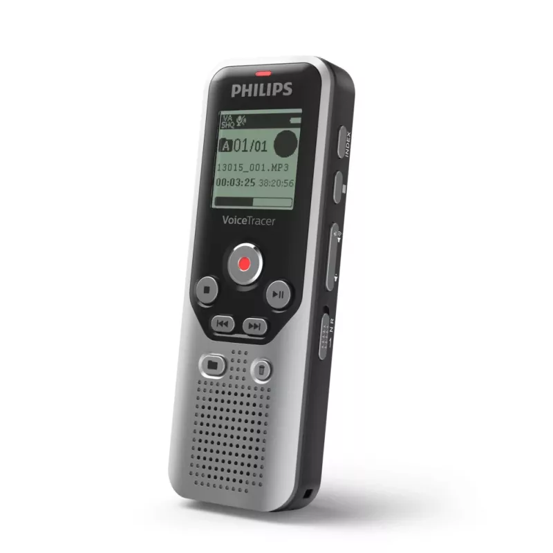 Philips DVT1250 diktofon, sisemälu ja mälukaart, must, hall