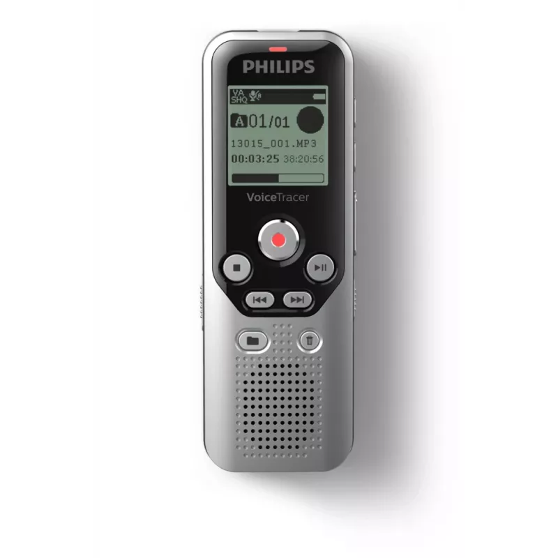 Philips DVT1250 diktofon, sisemälu ja mälukaart, must, hall