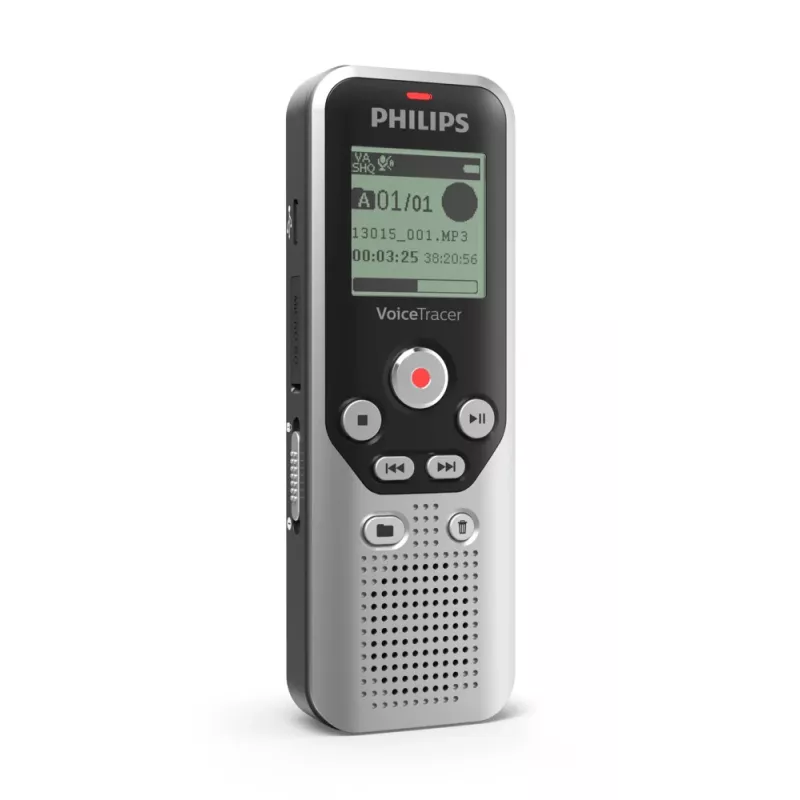 Philips DVT1250 diktofon, sisemälu ja mälukaart, must, hall