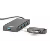 DIGITUS USB 3.0 jaotur, 4 porti, sisaldab 5V/2A toiteplokki, alumiiniumkorpuses