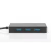 DIGITUS USB 3.0 jaotur, 4 porti, sisaldab 5V/2A toiteplokki, alumiiniumkorpuses
