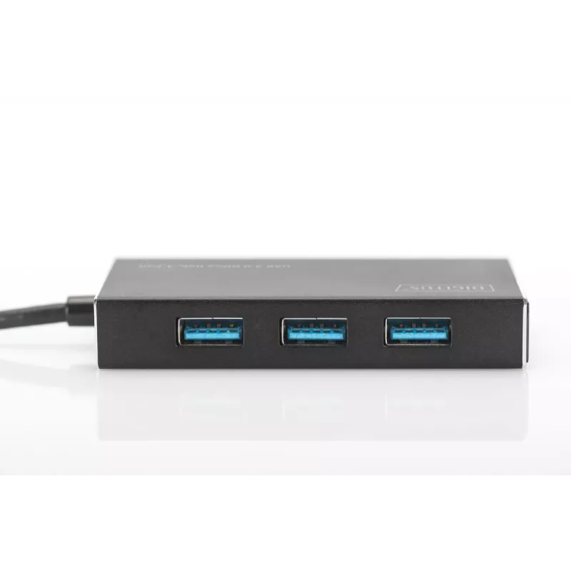 DIGITUS USB 3.0 jaotur, 4 porti, sisaldab 5V/2A toiteplokki, alumiiniumkorpuses