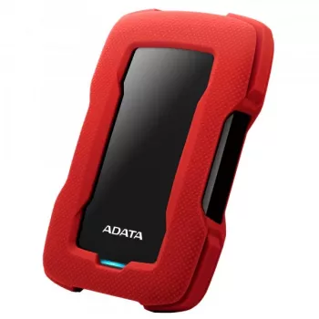 Väline HDD ADATA HD330 2TB 2,5-tolline USB 3.2 Gen 1 punane, põrutuskindel, 256-bitine AES