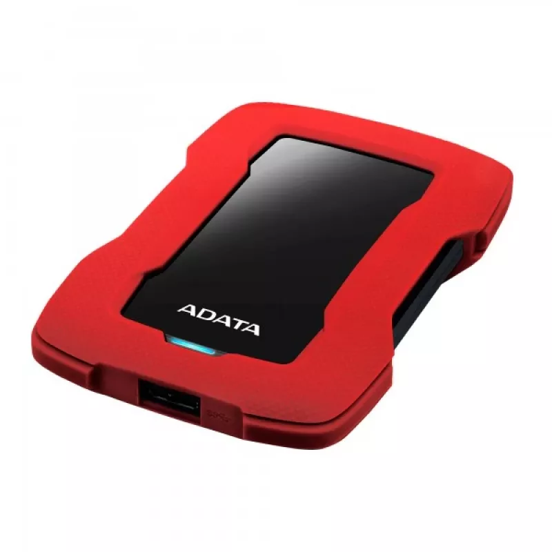 Väline HDD ADATA HD330 2TB 2,5-tolline USB 3.2 Gen 1 punane, põrutuskindel, 256-bitine AES
