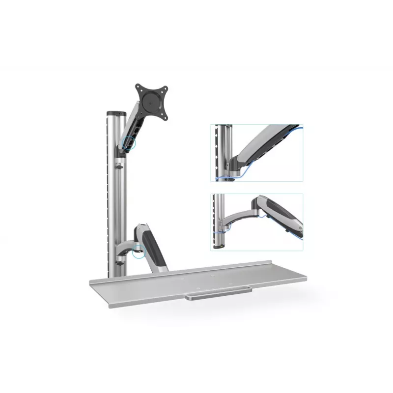 DIGITUS Flexible wall mount forworkspaces for Monitor+klaviatuur (DA-90354)