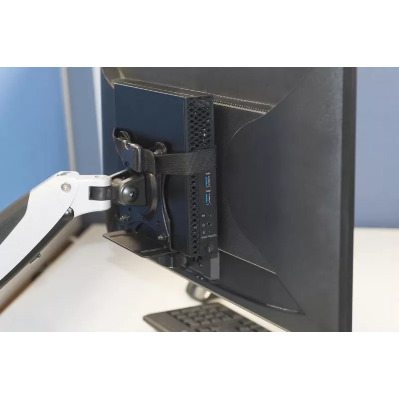 DIGITUS Multifunctional Mini Desktop PC holder for table, clamp or between a monitor mount inst. VESA 75x75, 100x100
