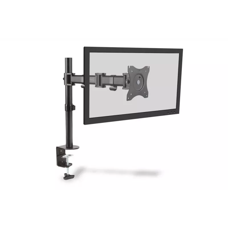 “DIGITUS” ühe monitori lauaklamberkinnitus, must, 45° pööre, 45° kalle, 360° pööramine, 15–27-tolline TFT, maks. koormus 8 kg, VESA maks. 100x100