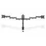 DIGITUS Triple Monitor Desk clamp mount, Must 90degree Swivel,45degree Tilt,rotate 360degree,15-27in TFT, max load 3x8Kg,VESA max100x100