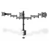DIGITUS Triple Monitor Desk clamp mount, Must 90degree Swivel,45degree Tilt,rotate 360degree,15-27in TFT, max load 3x8Kg,VESA max100x100