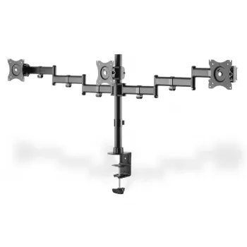 DIGITUS Triple Monitor Desk clamp mount, Must 90degree Swivel,45degree Tilt,rotate 360degree,15-27in TFT, max load 3x8Kg,VESA max100x100