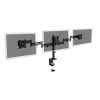 DIGITUS Triple Monitor Desk clamp mount, Must 90degree Swivel,45degree Tilt,rotate 360degree,15-27in TFT, max load 3x8Kg,VESA max100x100
