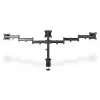 DIGITUS Triple Monitor Desk clamp mount, Must 90degree Swivel,45degree Tilt,rotate 360degree,15-27in TFT, max load 3x8Kg,VESA max100x100