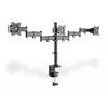 DIGITUS Triple Monitor Desk clamp mount, Must 90degree Swivel,45degree Tilt,rotate 360degree,15-27in TFT, max load 3x8Kg,VESA max100x100