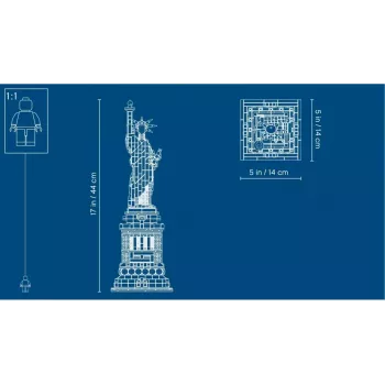 LEGO Architecture Vabadussammas 21042 ehituskomplekt — 1685 tk, detailne Vabadussamba mudel