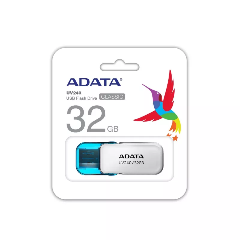 USB-mälupulk ADATA UV240 32 GB USB Type-A 2.0, valge, korgiga