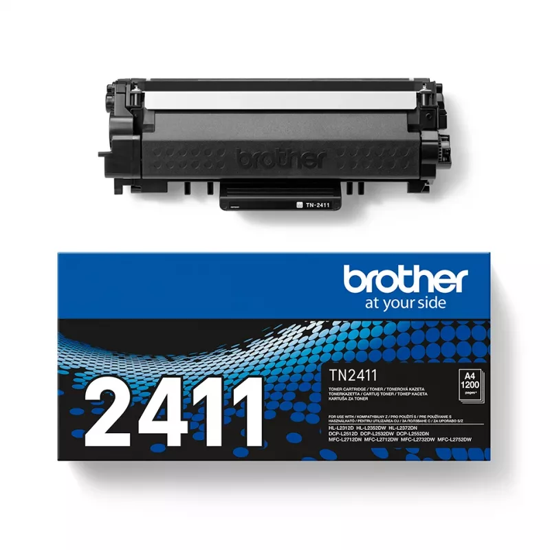 Tonerikassett Brother TN-2411 — Must, 1 tk pakendis, Laserprint, ~1200 lehekülge